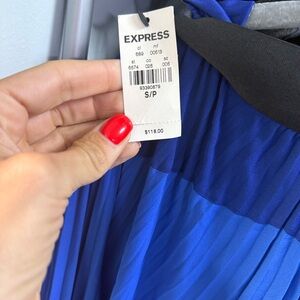 Express Blue Pleated maxi skirt with tags